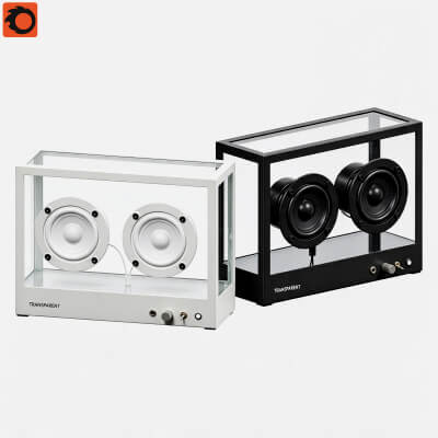 Transparent Speaker Transparent Glass Case 3D Model