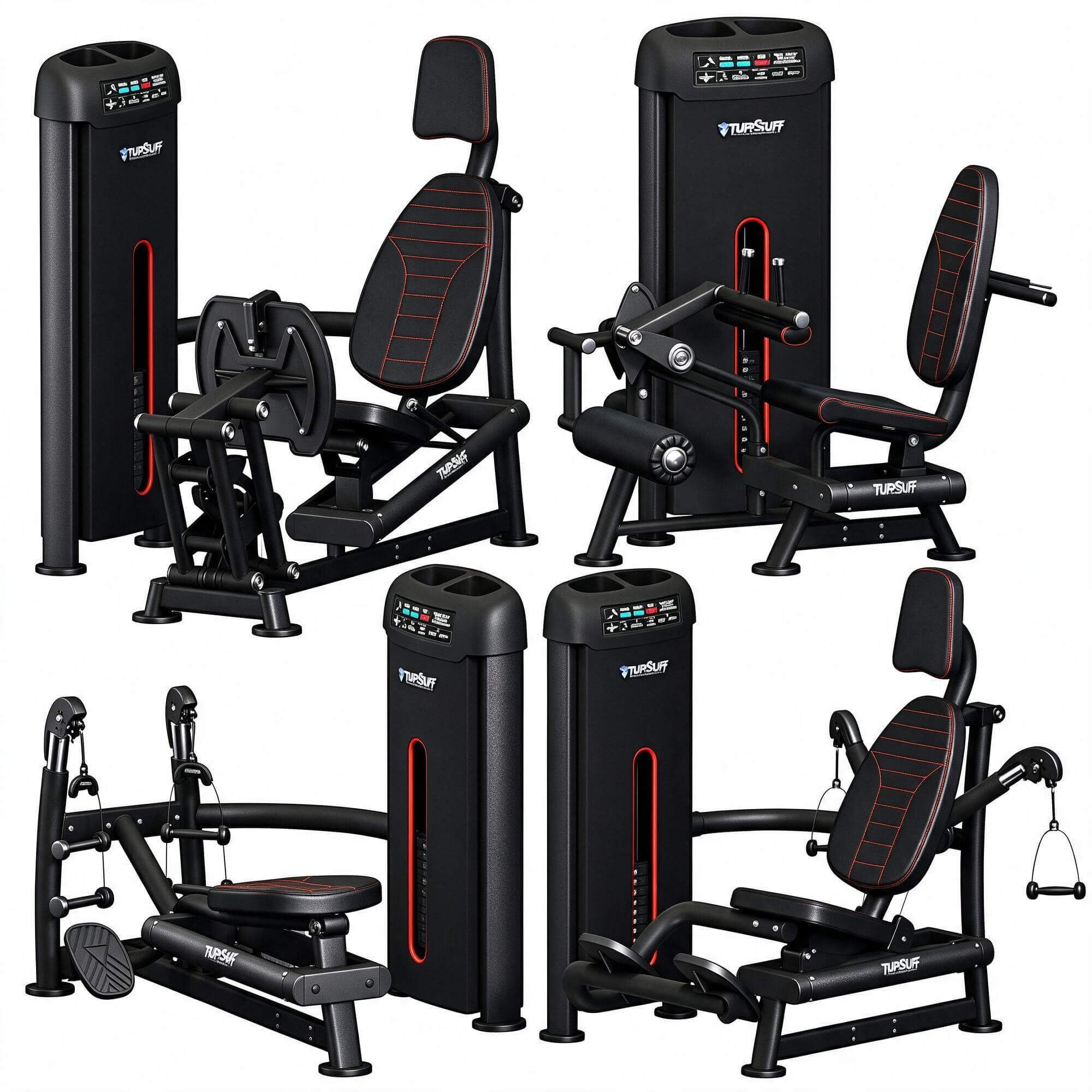Tursuff Strength Gym Machine Pack 3D Model Commercial Workou 3D Model