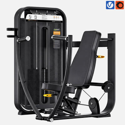 Vertical Chest Press Gym Machine 3D model