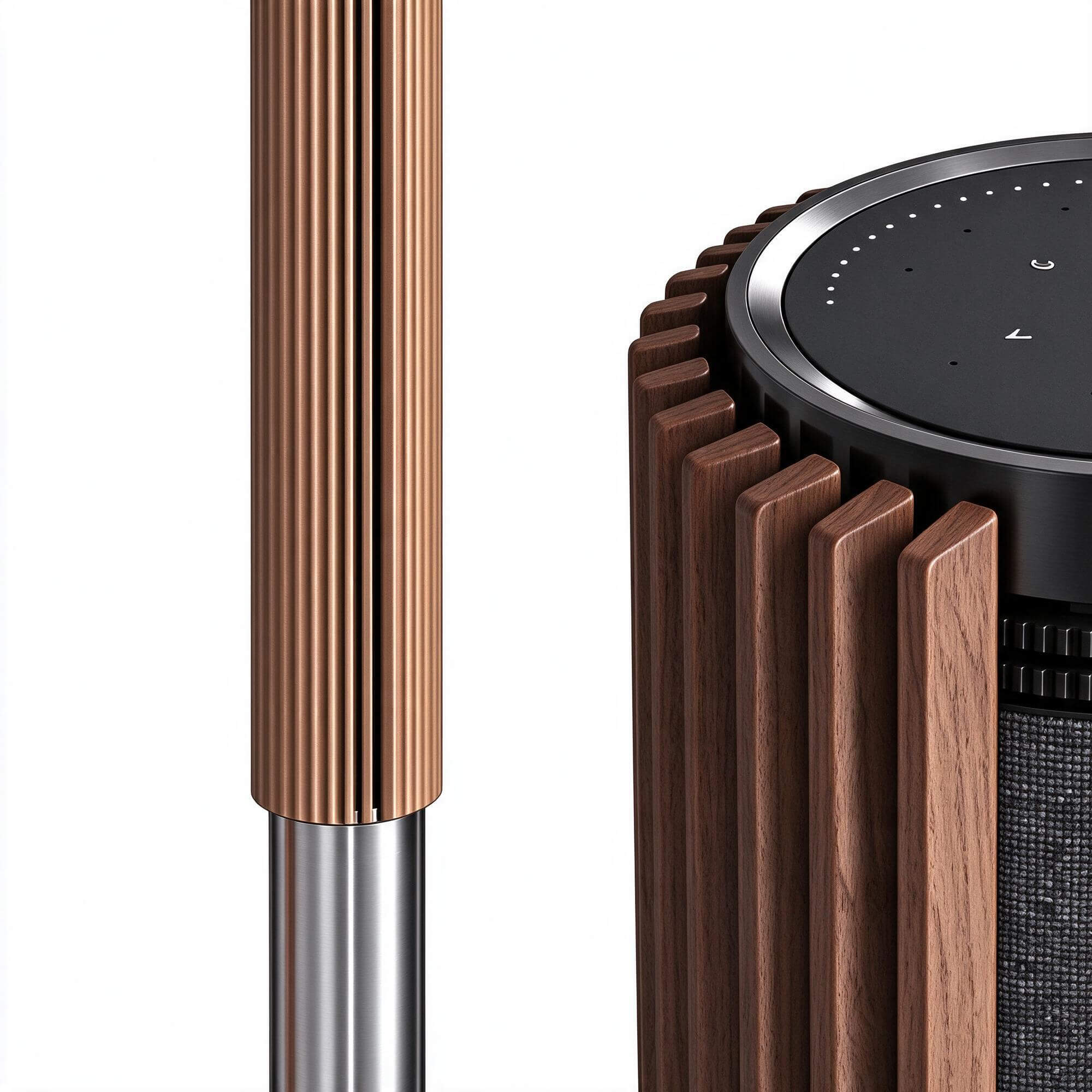 Vertical Floor Standing Speaker Wooden 3D Model 3D Model