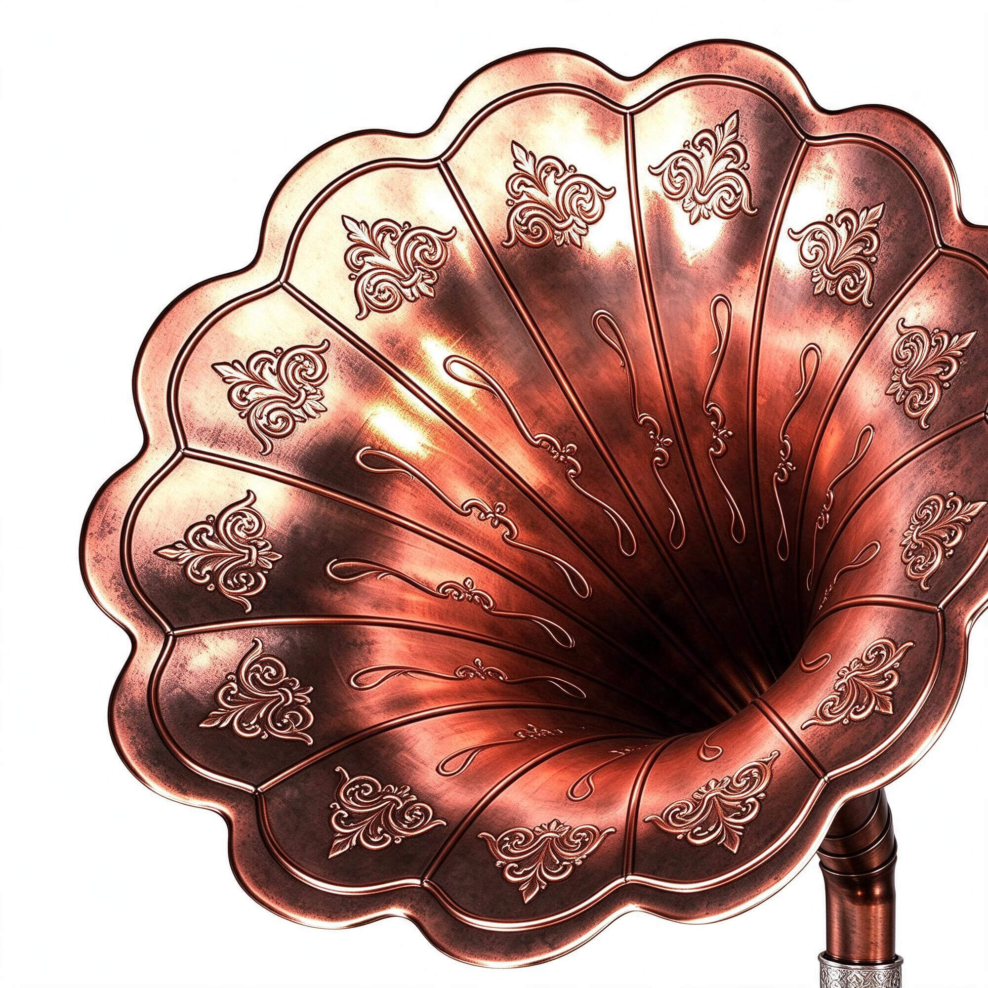 Vintage Brass Horn Gramophone Phonograph 3D Model 3D Model