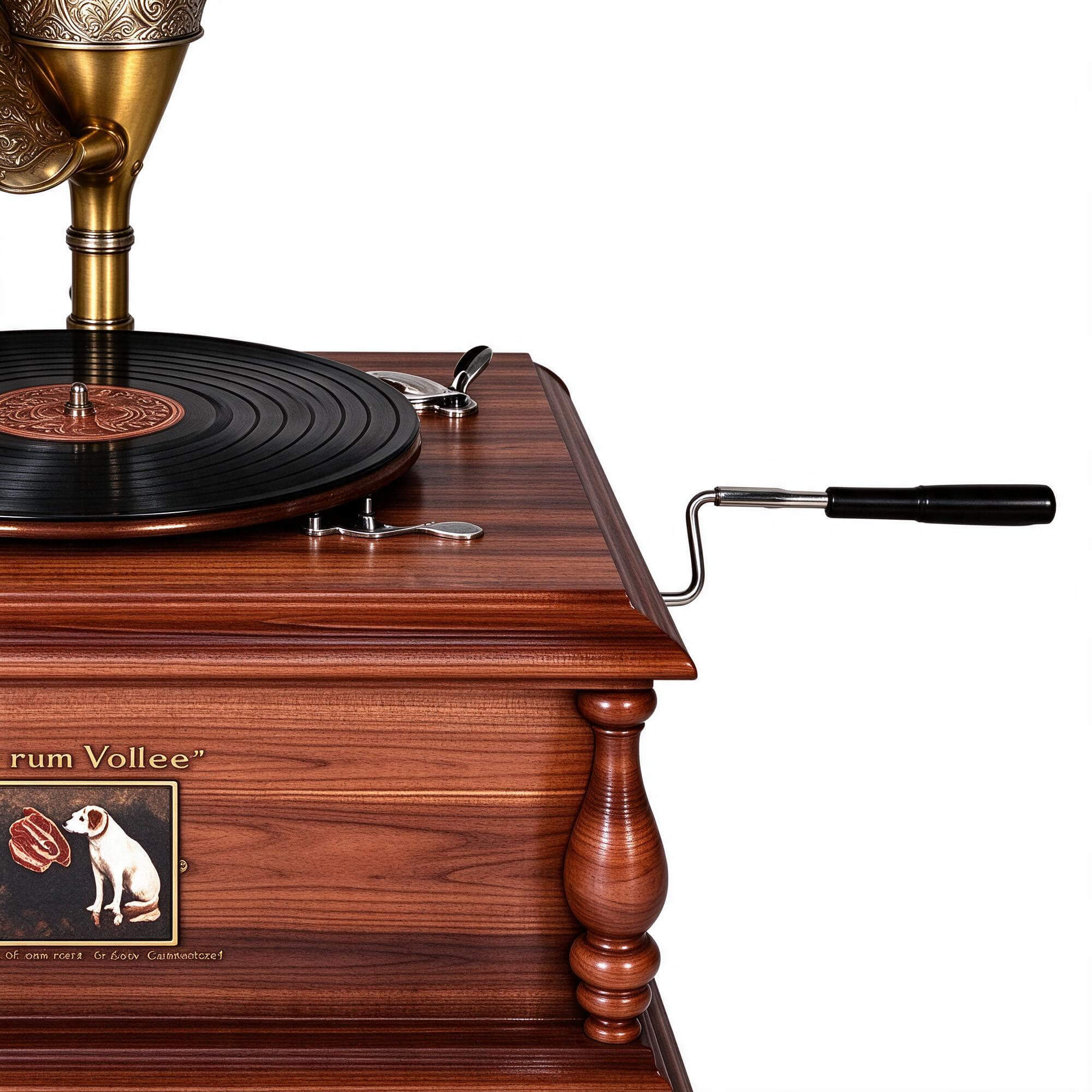 Vintage Brass Horn Gramophone Phonograph 3D Model 3D Model