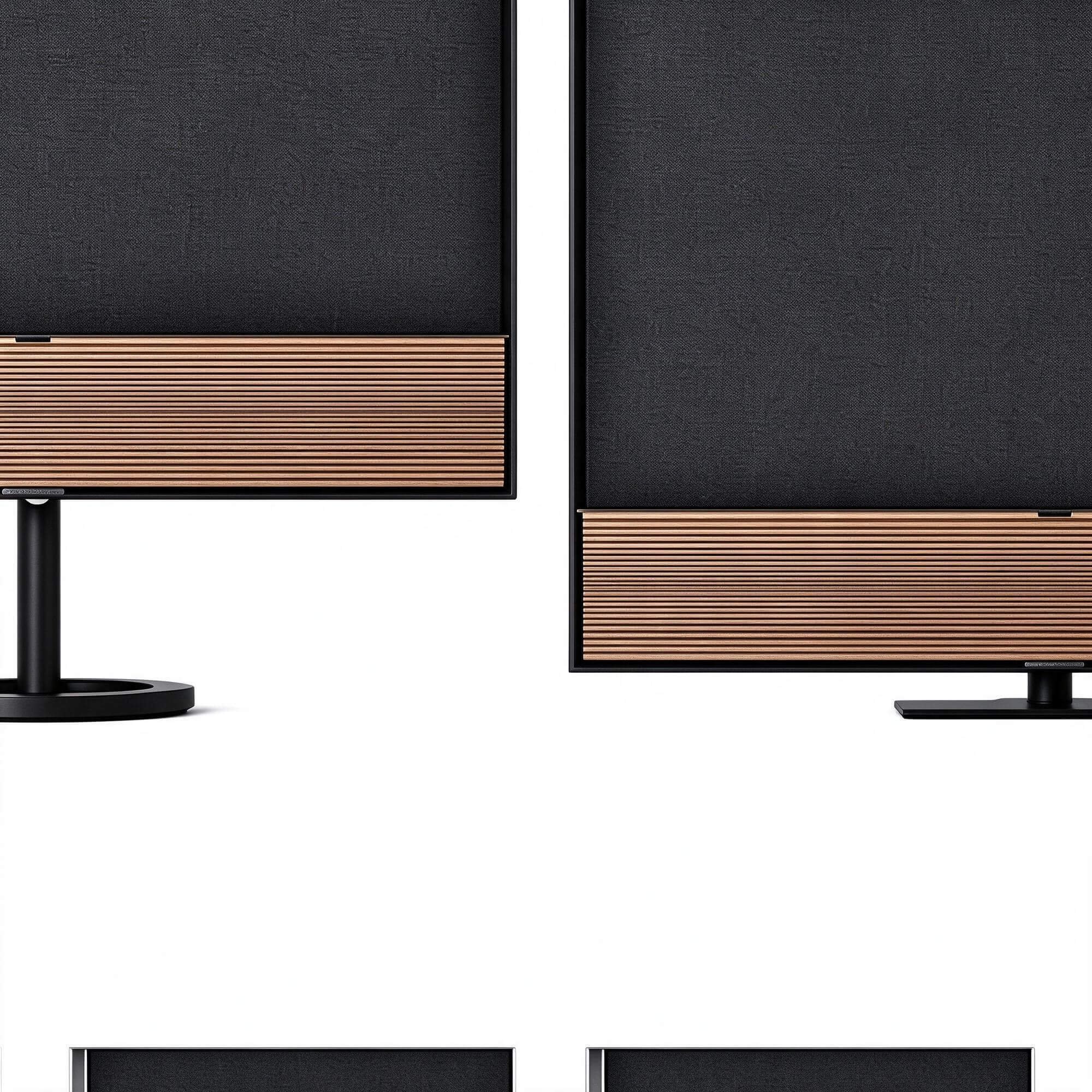 Wooden Strip Fabric TV with Multiple Color Variants 3D Model 3D Model