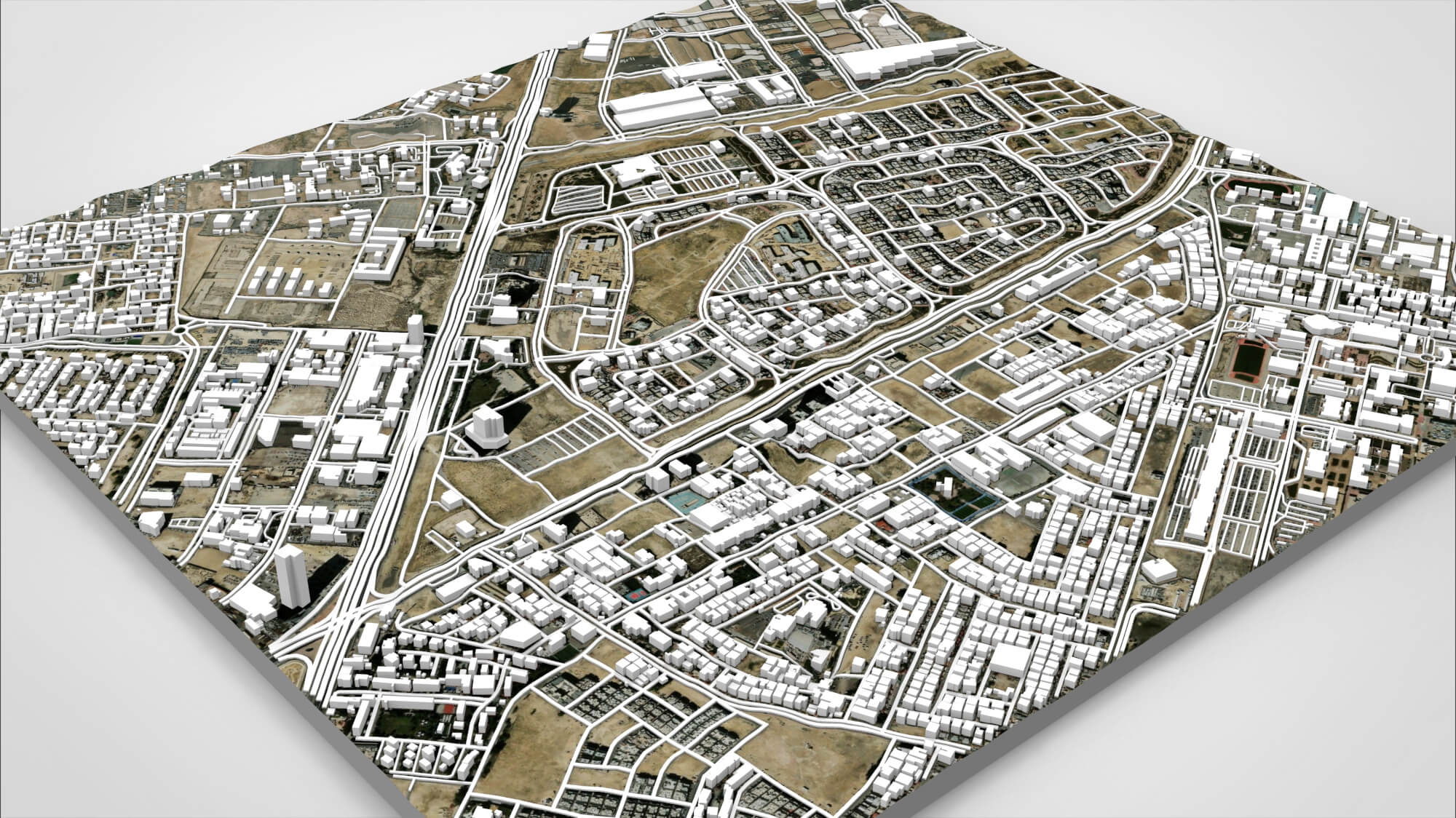 Cityscape Dammam Saudi Arabia 3D Model