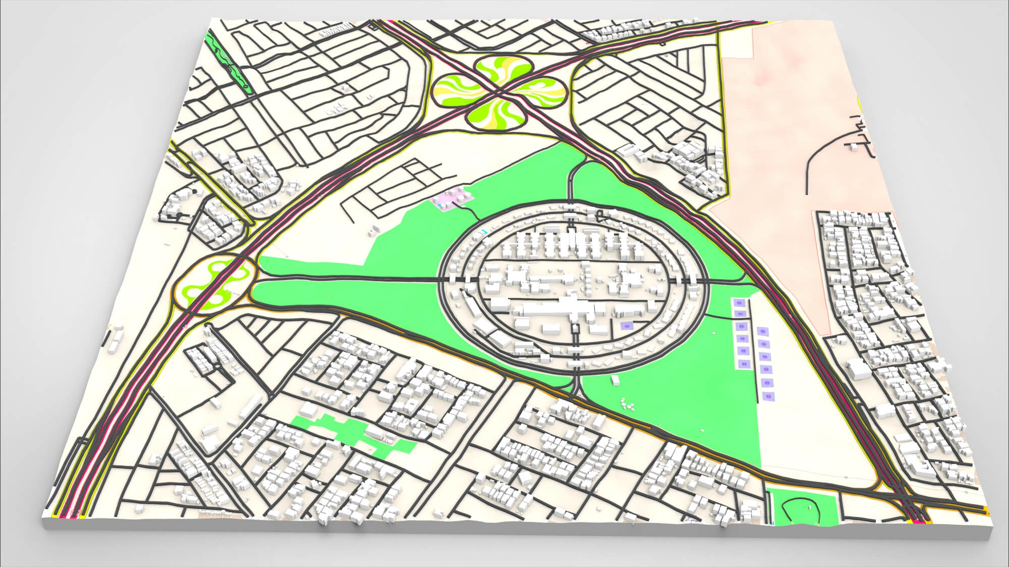 Cityscape Dammam Saudi Arabia 3D Model 3D Model