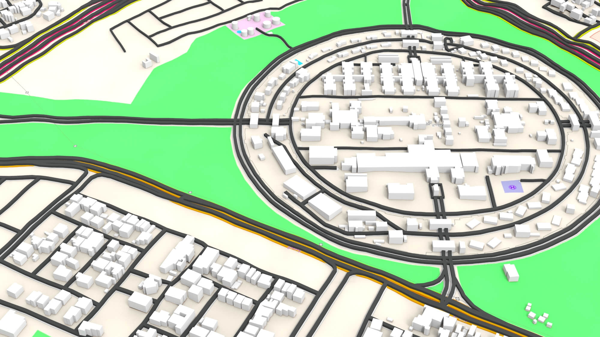 Cityscape Dammam Saudi Arabia 3D Model 3D Model