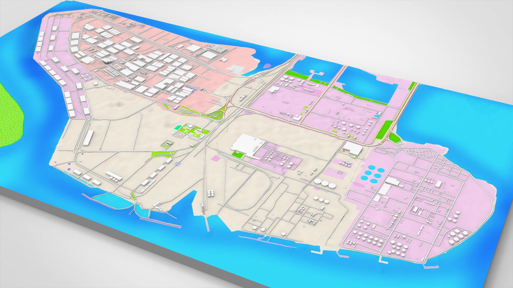 Imam Khomeini Port Special Economic Zone 3D Model 3D Model