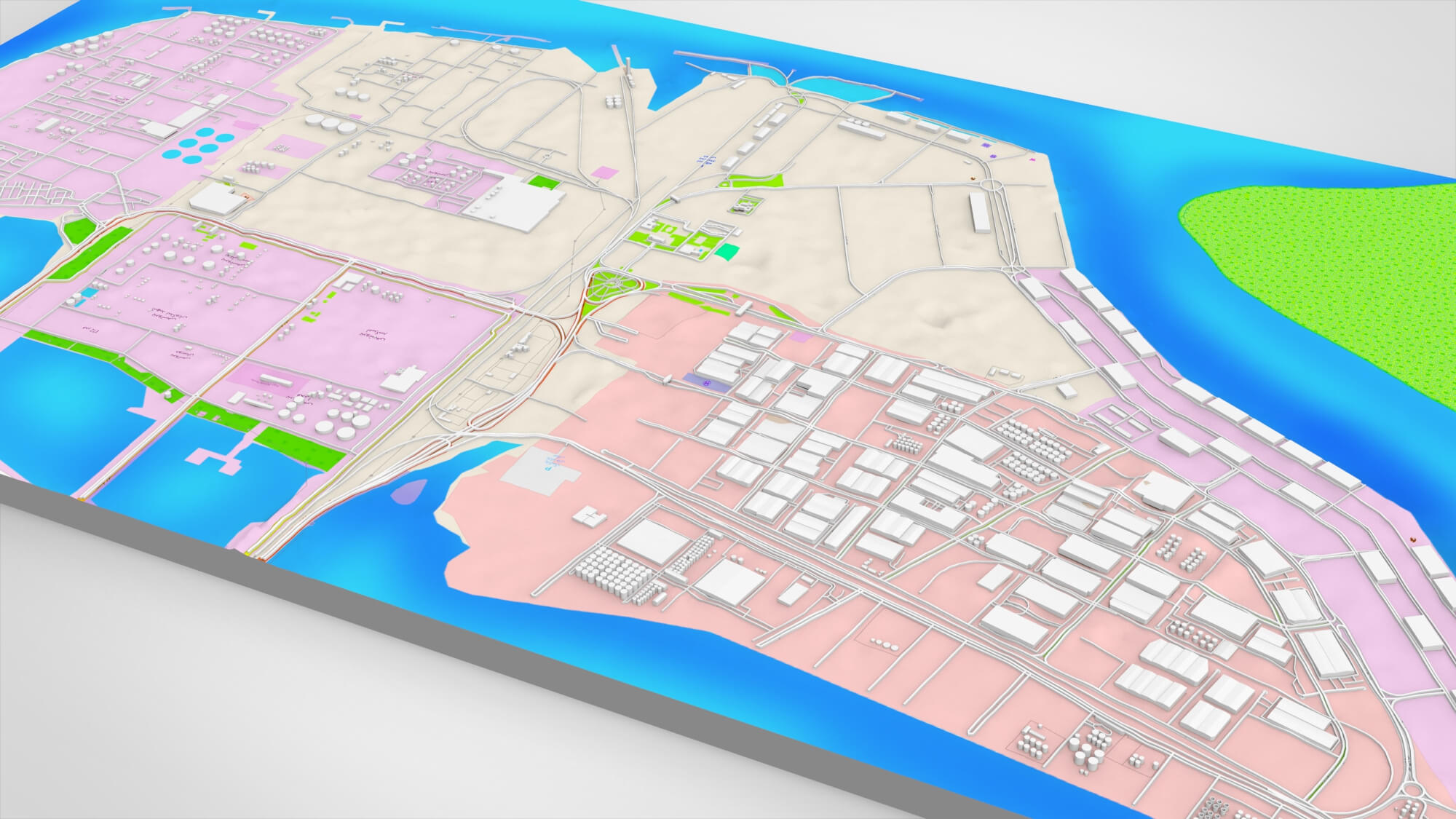 Imam Khomeini Port Special Economic Zone 3D Model 3D Model
