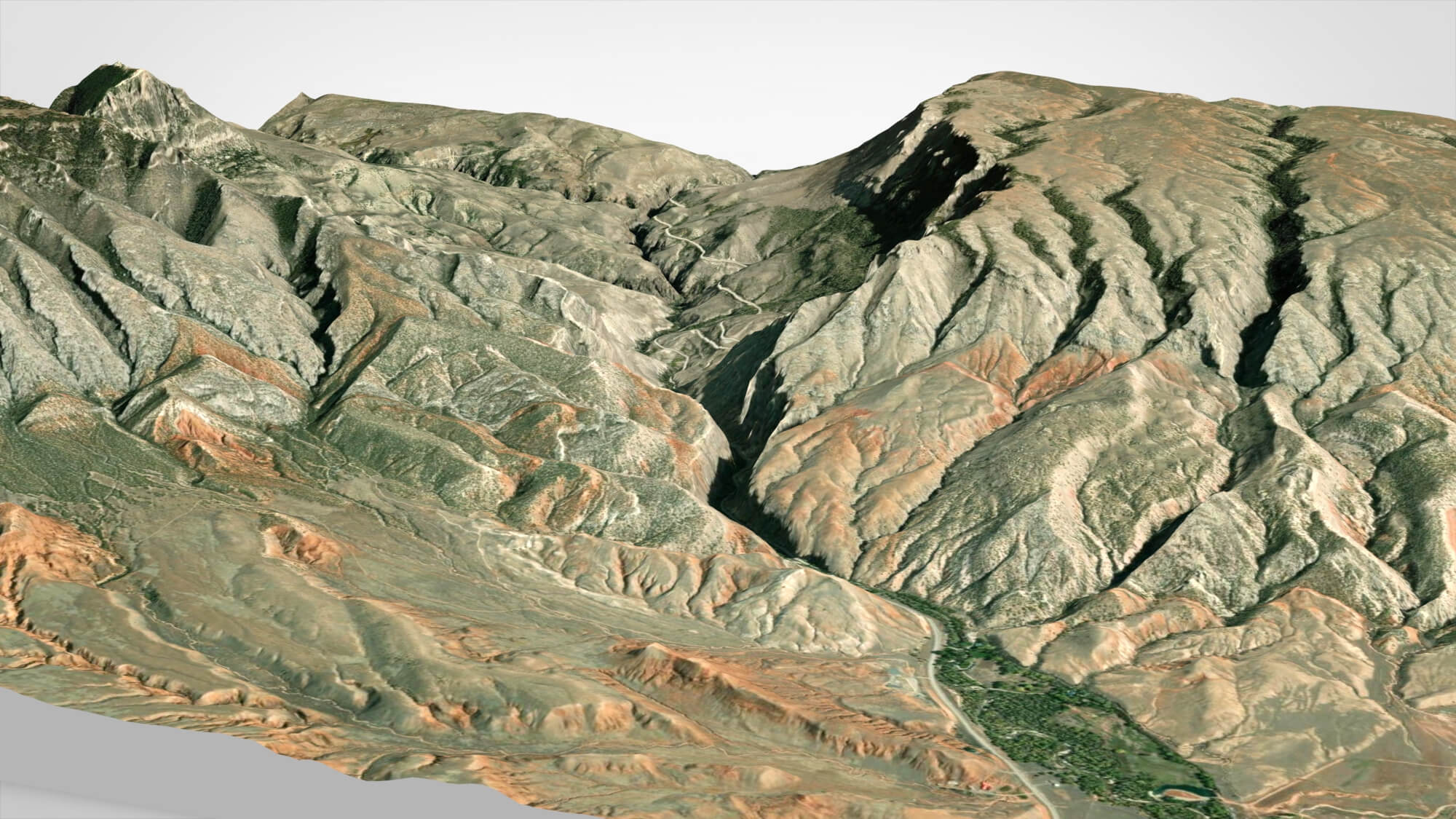 Mountain Landscape the Bighorn National Forest USA 3D Model