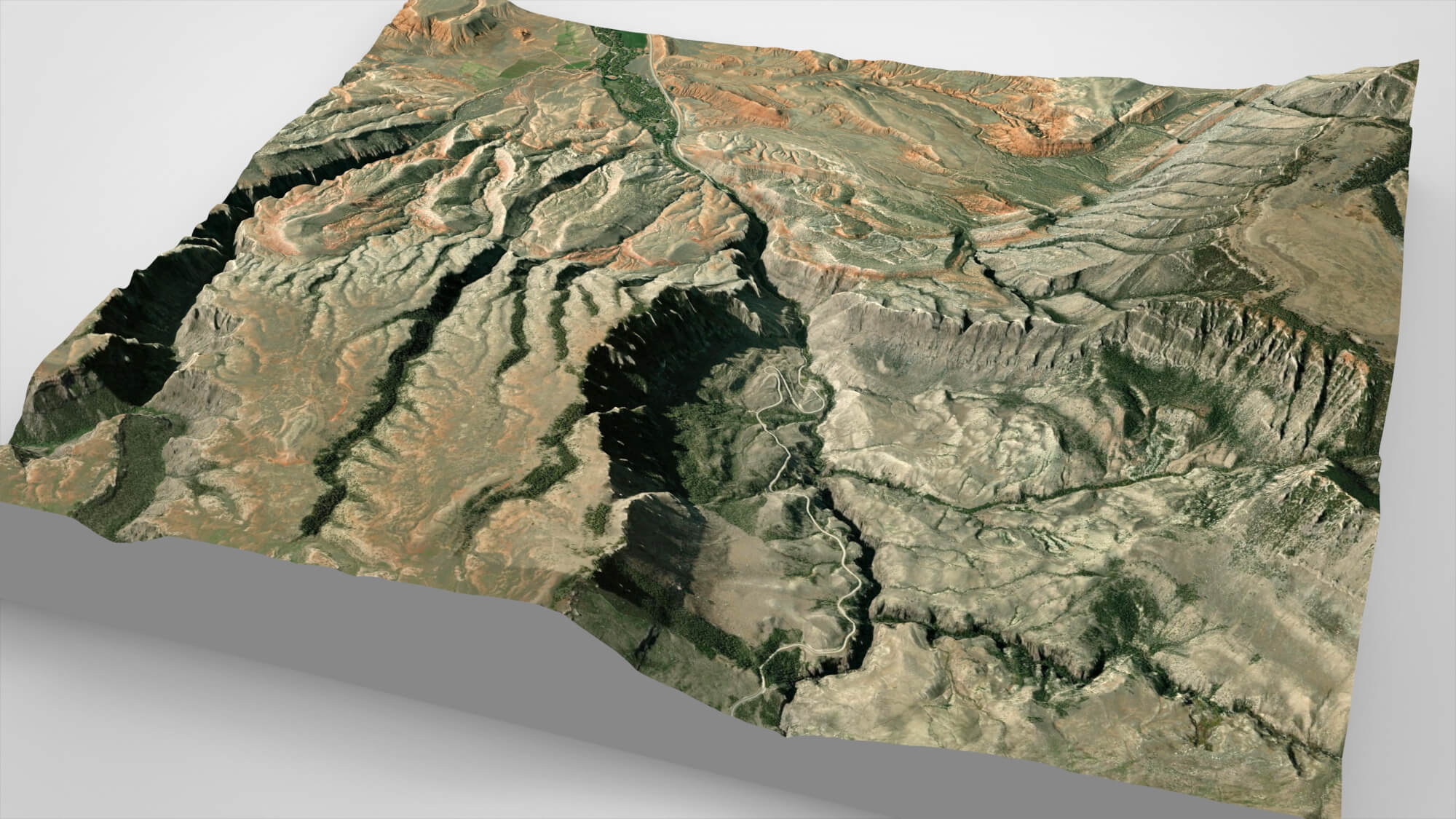 Mountain Landscape the Bighorn National Forest USA 3D Model