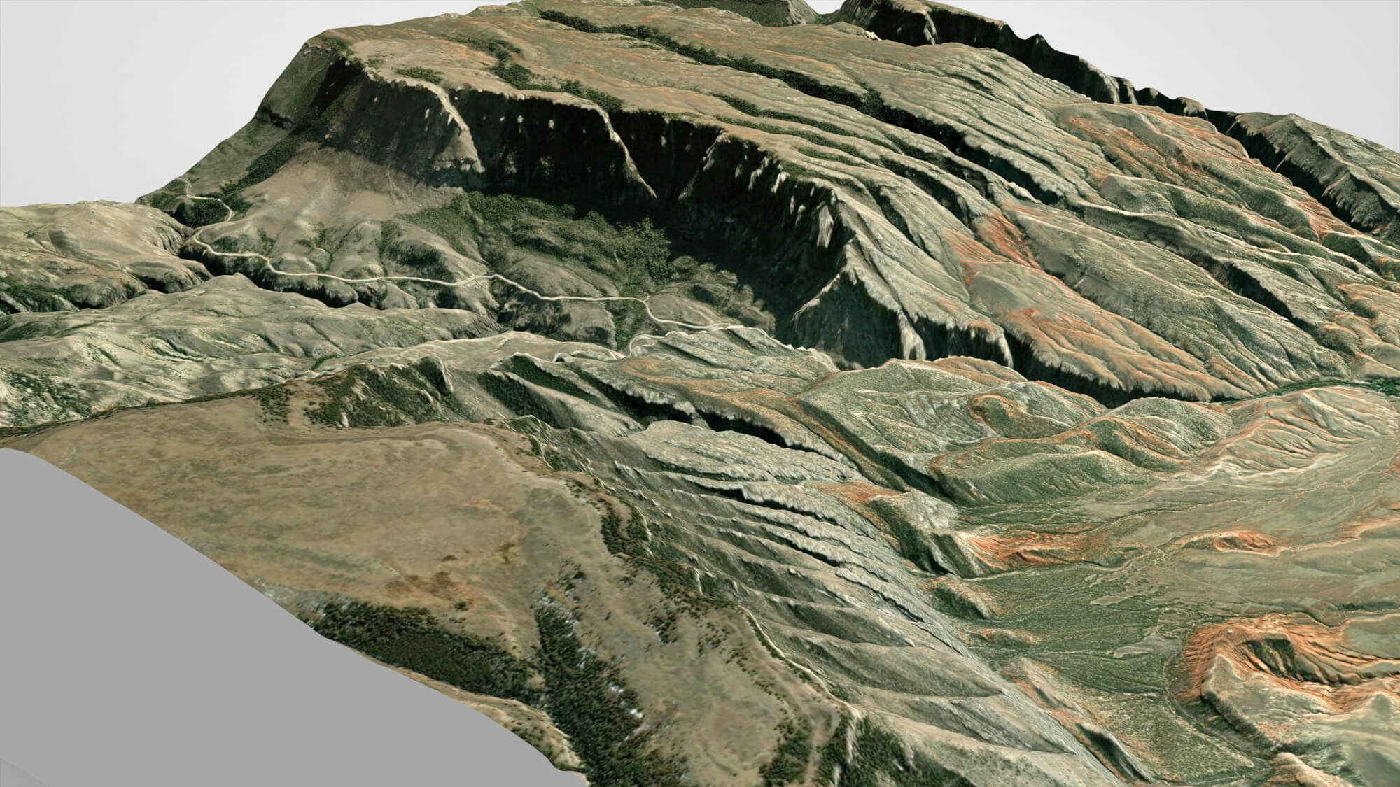 Mountain Landscape the Bighorn National Forest USA 3D Model