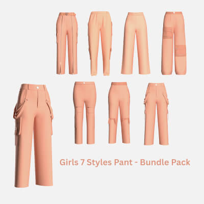 Girls 7 Styles Pant Bundle Pack