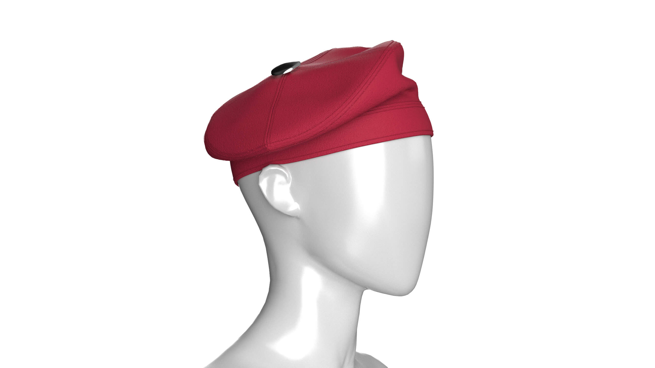 Girls Beret Cap 3D Model