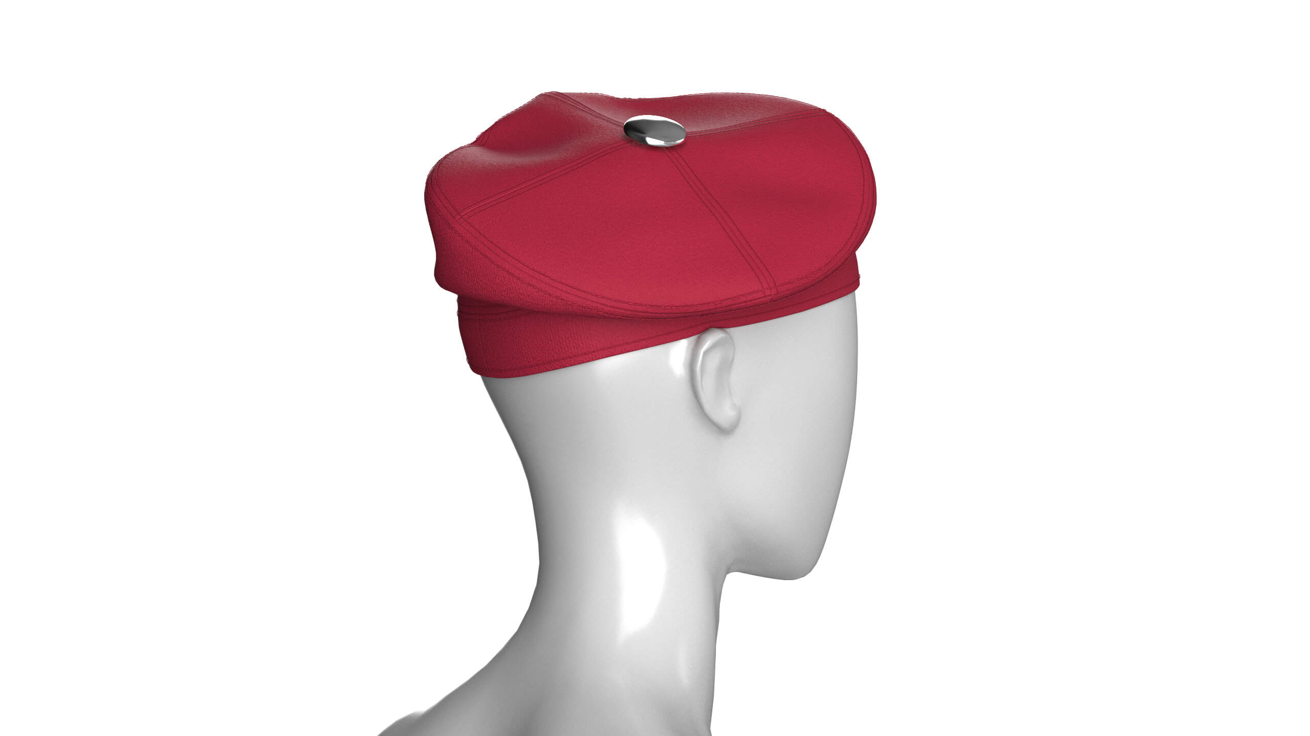 Girls Beret Cap 3D Model