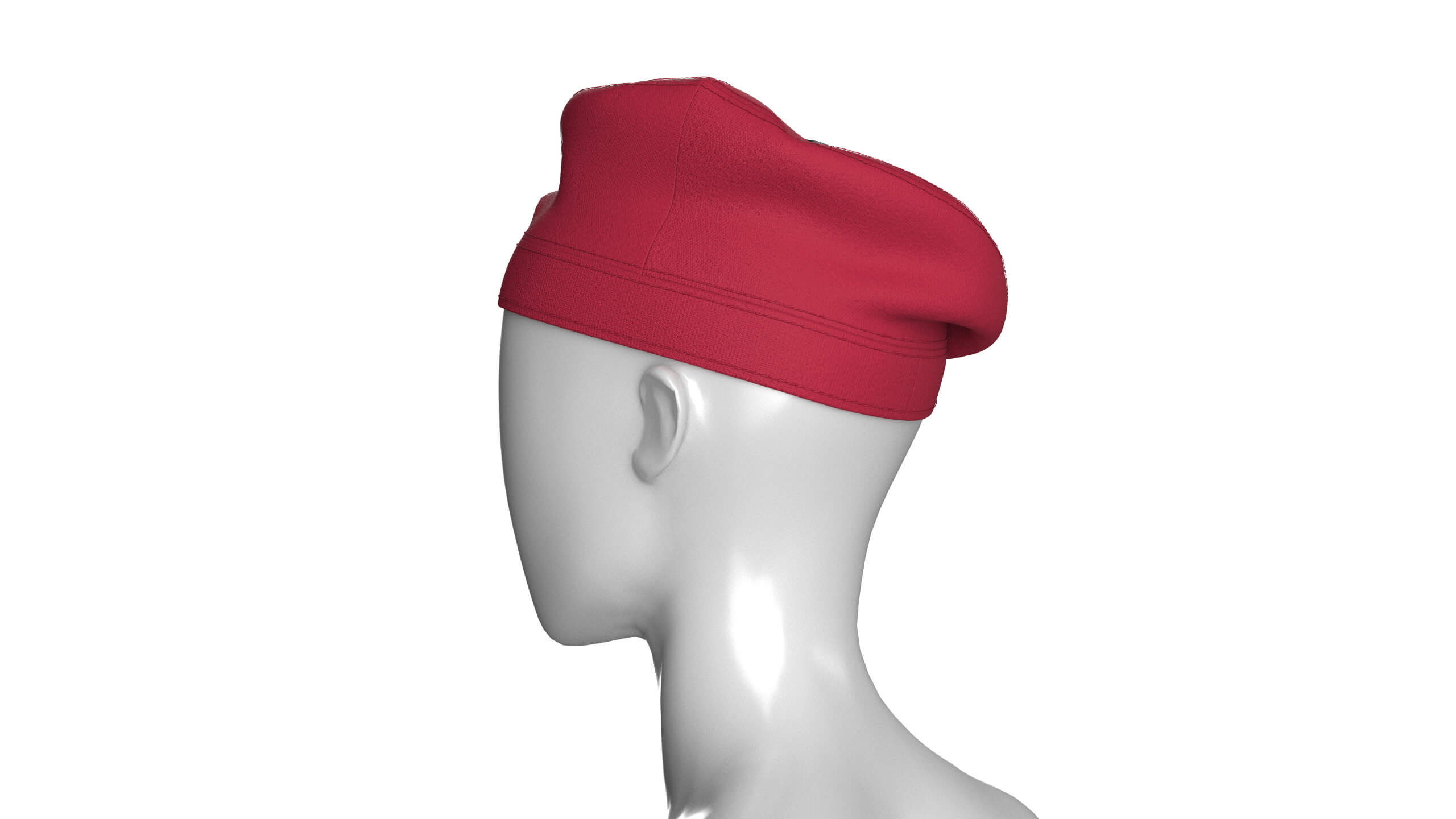 Girls Beret Cap 3D Model