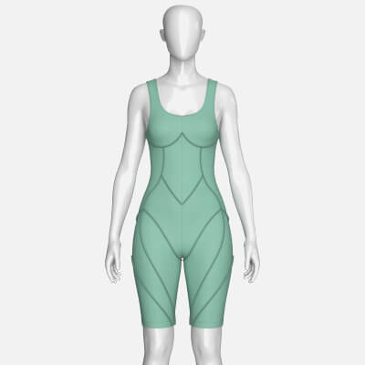 Girls Bodysuit Romper with Piping