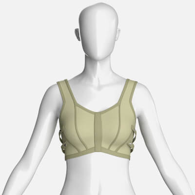 Girls Bralette Top with Side Studded Straps