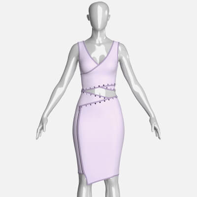 Girls Bralette Top with Side Zipper Wrap Skirt - Outfit