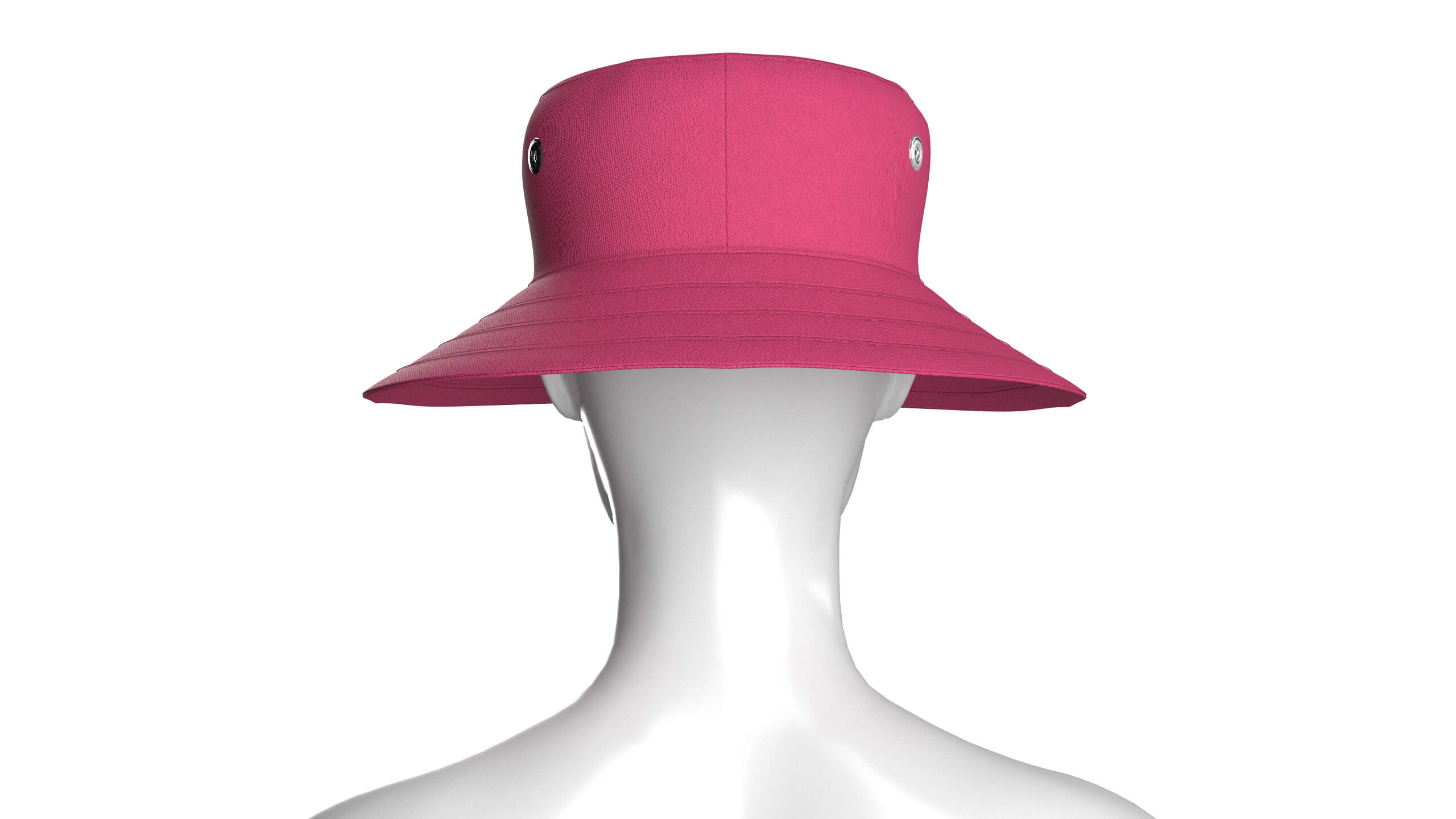 Girls Bucket Hat with Embossed Heart Detail 3D Model