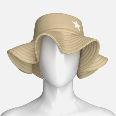 Girls Bucket Hat with Star Patch
