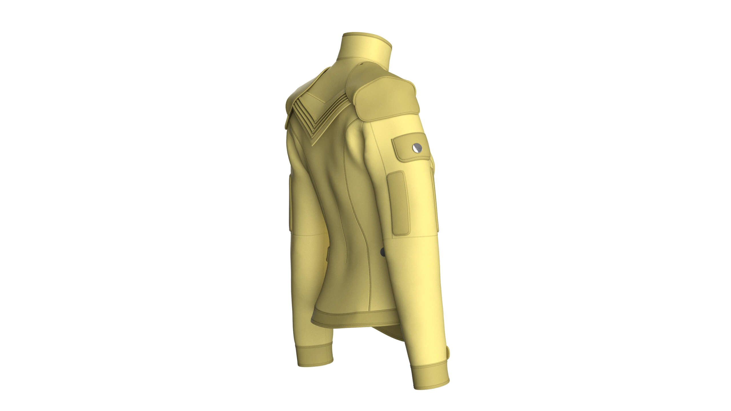 Girls Butterfly Graphic Tactical Jacket 3D Model