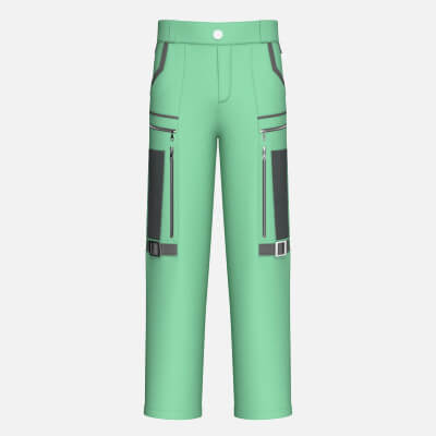 Girls Cargo Pants with Side Mesh Panel