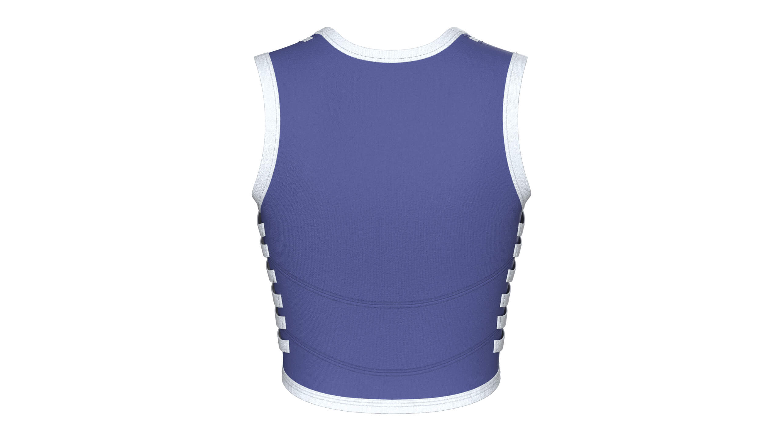 Girls Chest Cutout Keyhole Zip Crop Top 3D Model