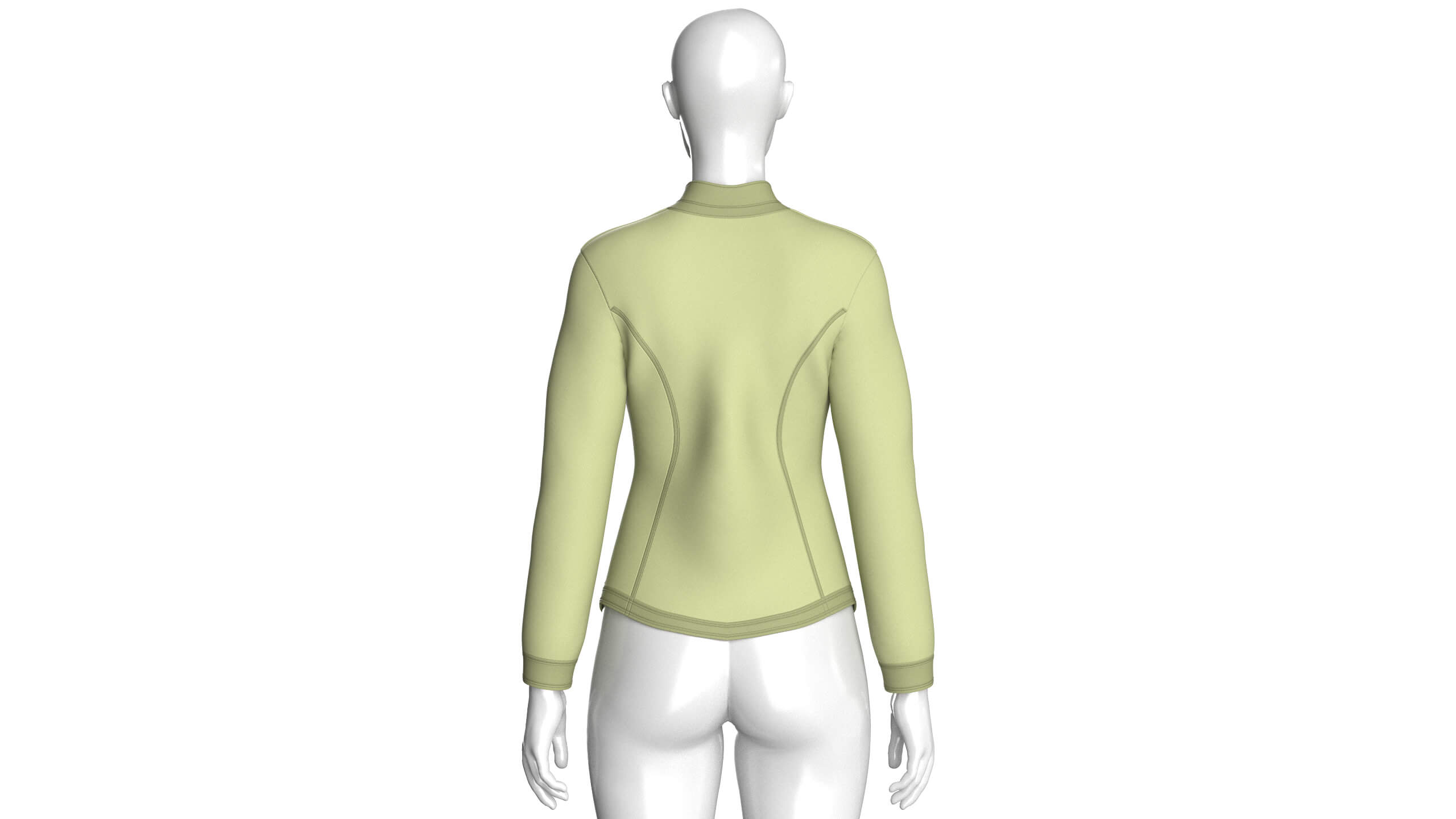Girls Chest Zip Pocket Utility Jacket 3D Model