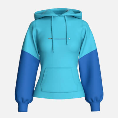 Girls Color-Blocked Hoodie with Pocket