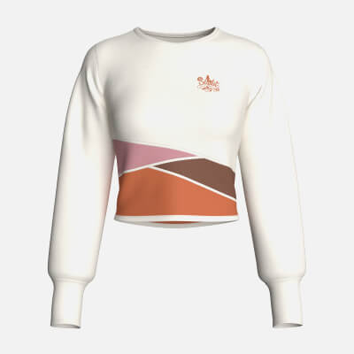 Girls Crew Color-Block Crop Sweatshirt