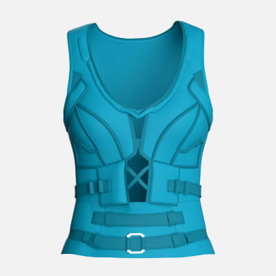 Girls Criss-Cross Front Cutout Vest