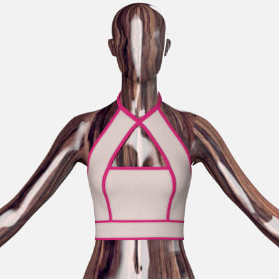 Girls Criss-Cross Halter Crop Top