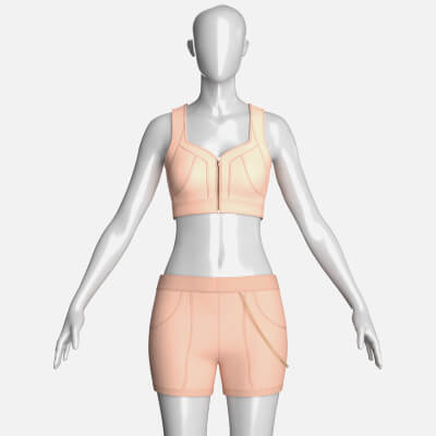 Girls Crop Top with Chain Shorts Outfit
