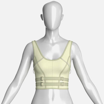 Girls Crop Top with Dual Buckles