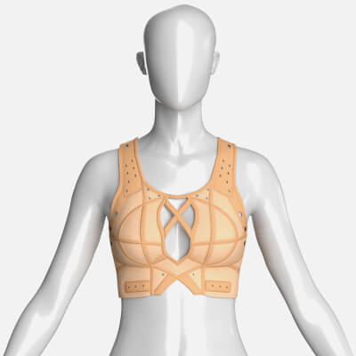 Girls Crop Top with Front Keyhole Straps