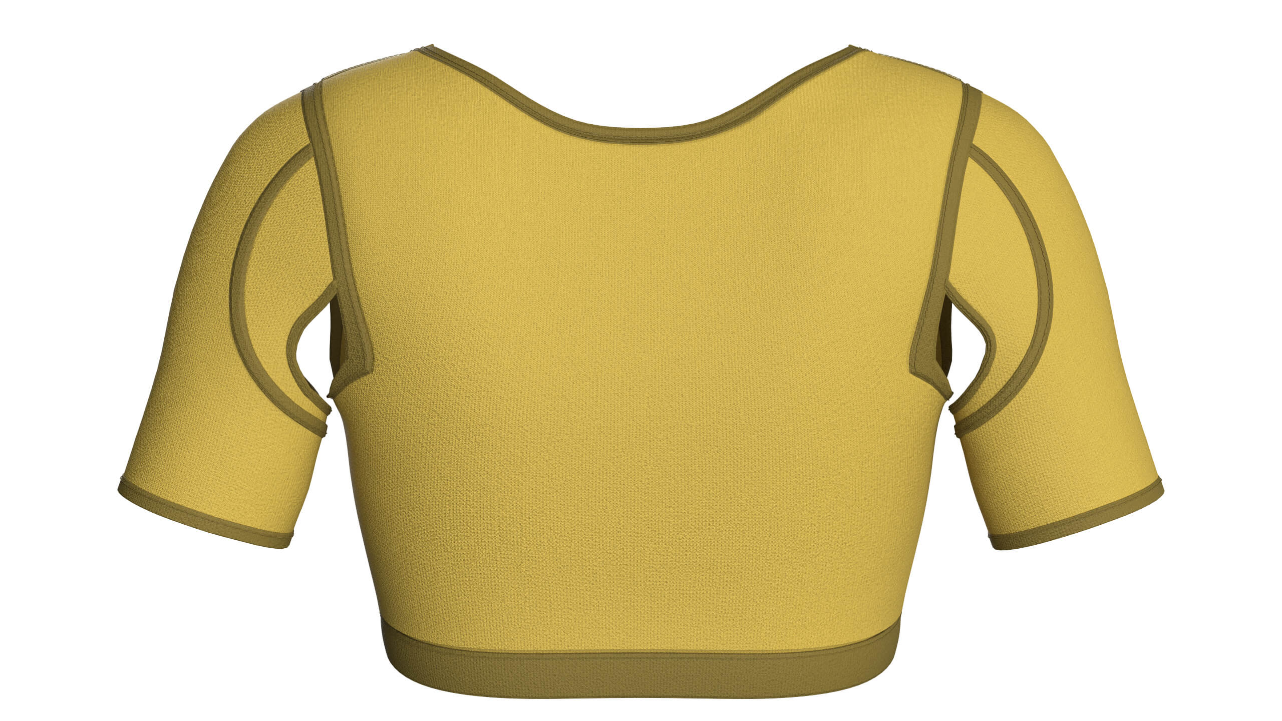 Girls Crop Top with Shoulder Cut-Outs 3D Model