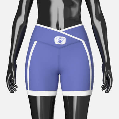 Girls Crossover Waistband Shorts with Patch