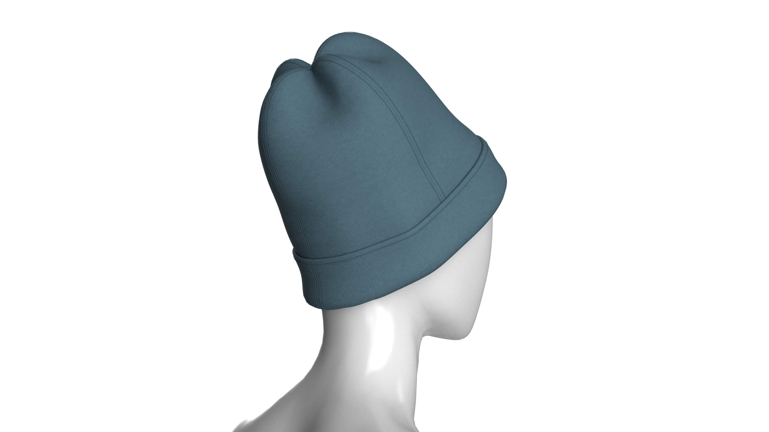 Girls Cuff Beanie Hat 3D Model