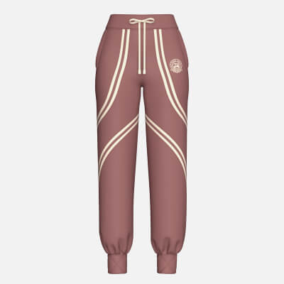 Girls Curved Double-Stripe Joggers