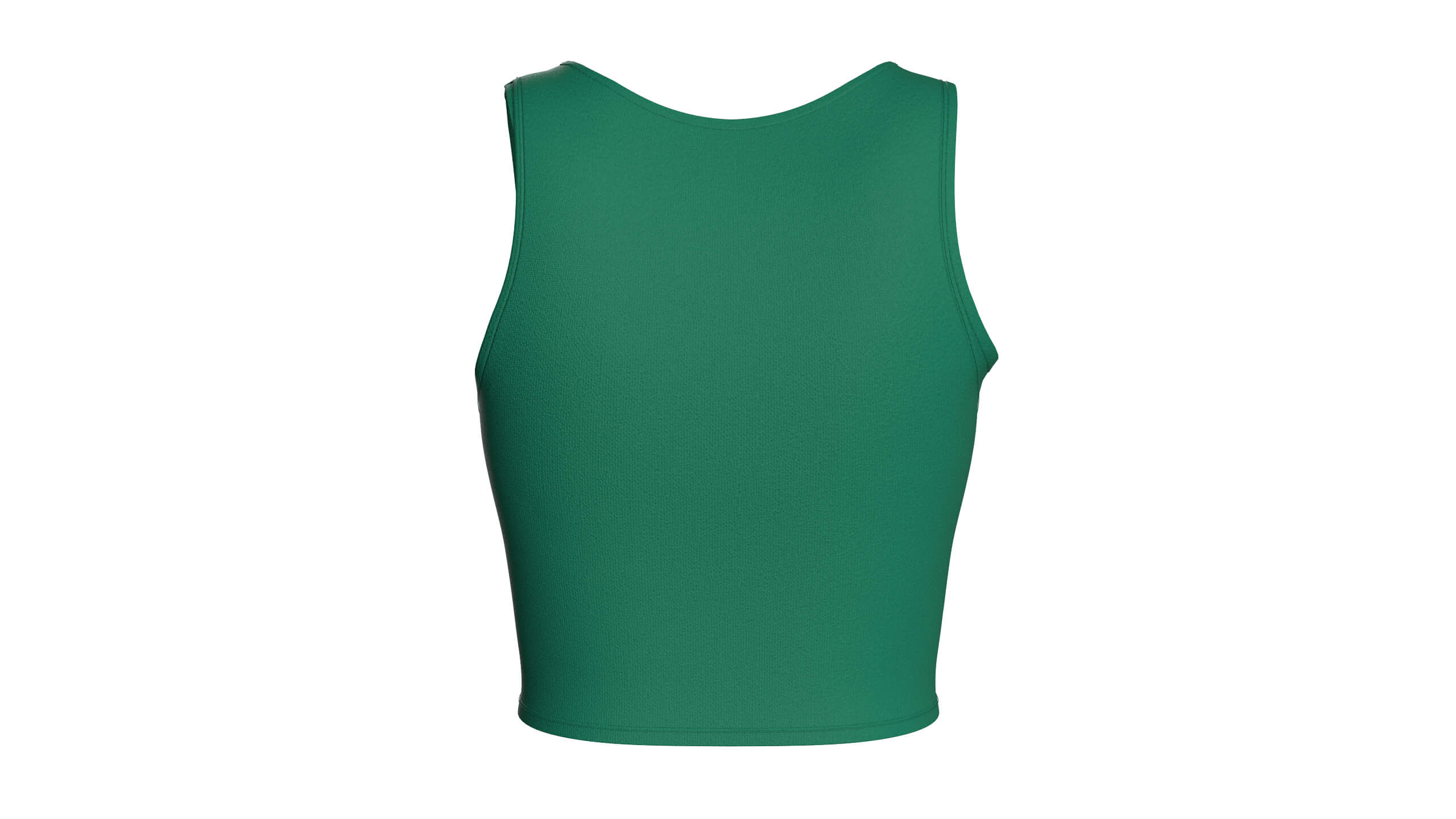 Girls Forest Green Cutout Crop Top 3D Model