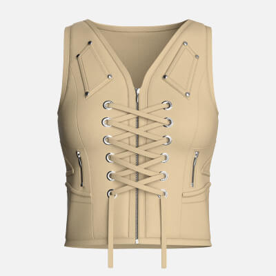 Girls' Front Lace-Up Vest