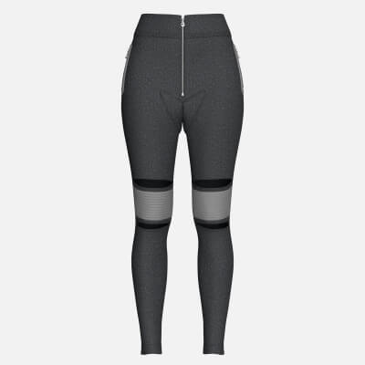 Girls Front-Zip Biker Denim Pant