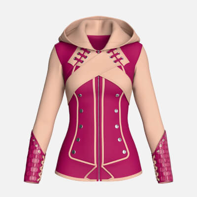 Girls Full-Zip Jacket with Cross Body Straps