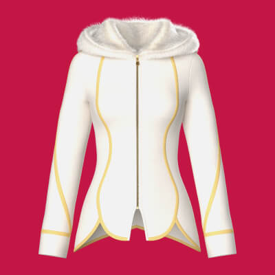 Girls Fur Hooded Jacket