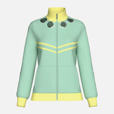 Girls Grommet Neckline Full-Zip Jacket