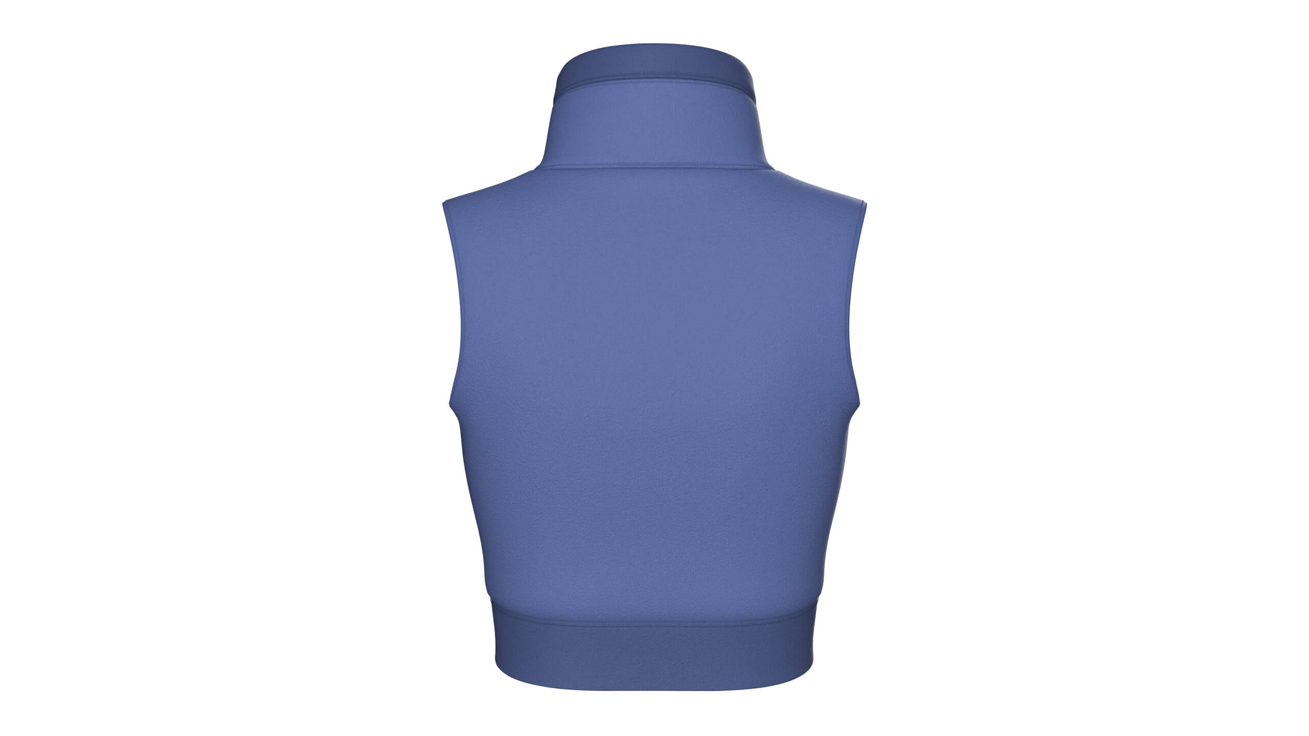 Girls High Neck Cutout Sleeveless Crop Top 3D Model