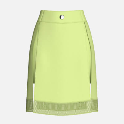 Girls High-Waisted Mesh Pleated Mini Skirt