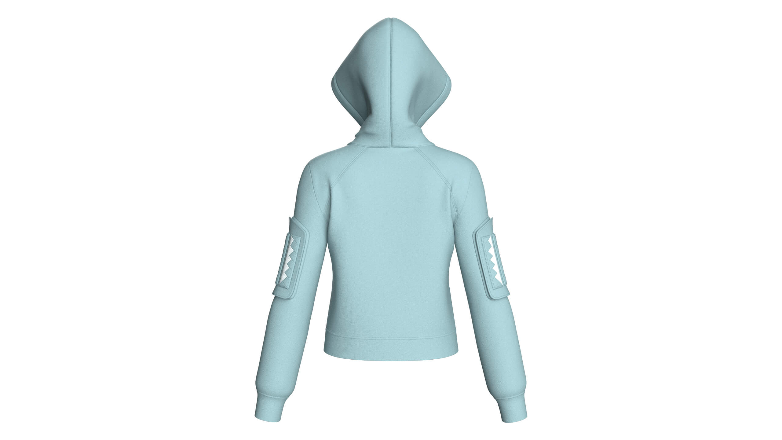 Girls Hooded Full-Zip Tactical Jacket 3D Model