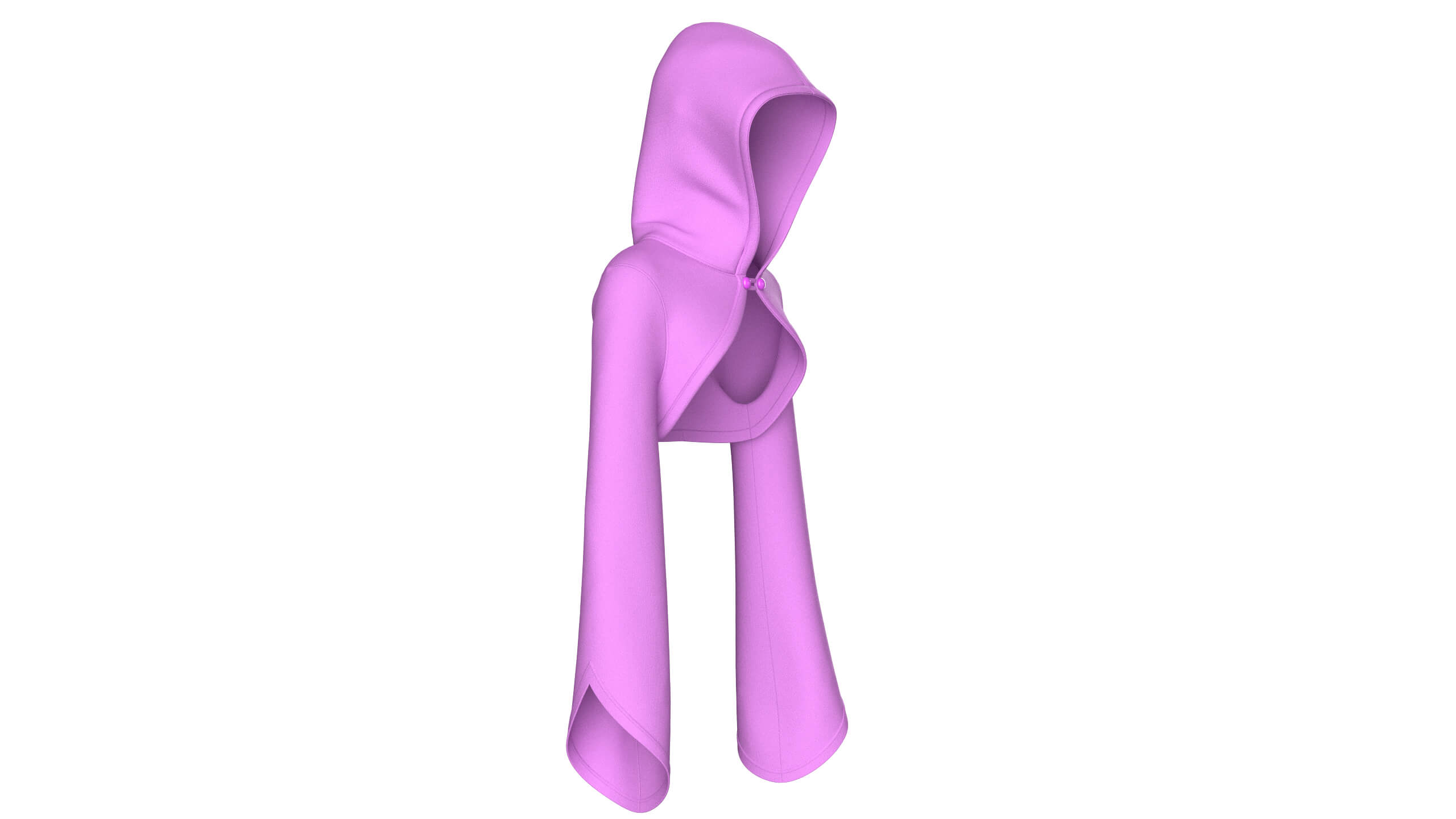 Girls Hooded Shrug Crop Top 3D Model