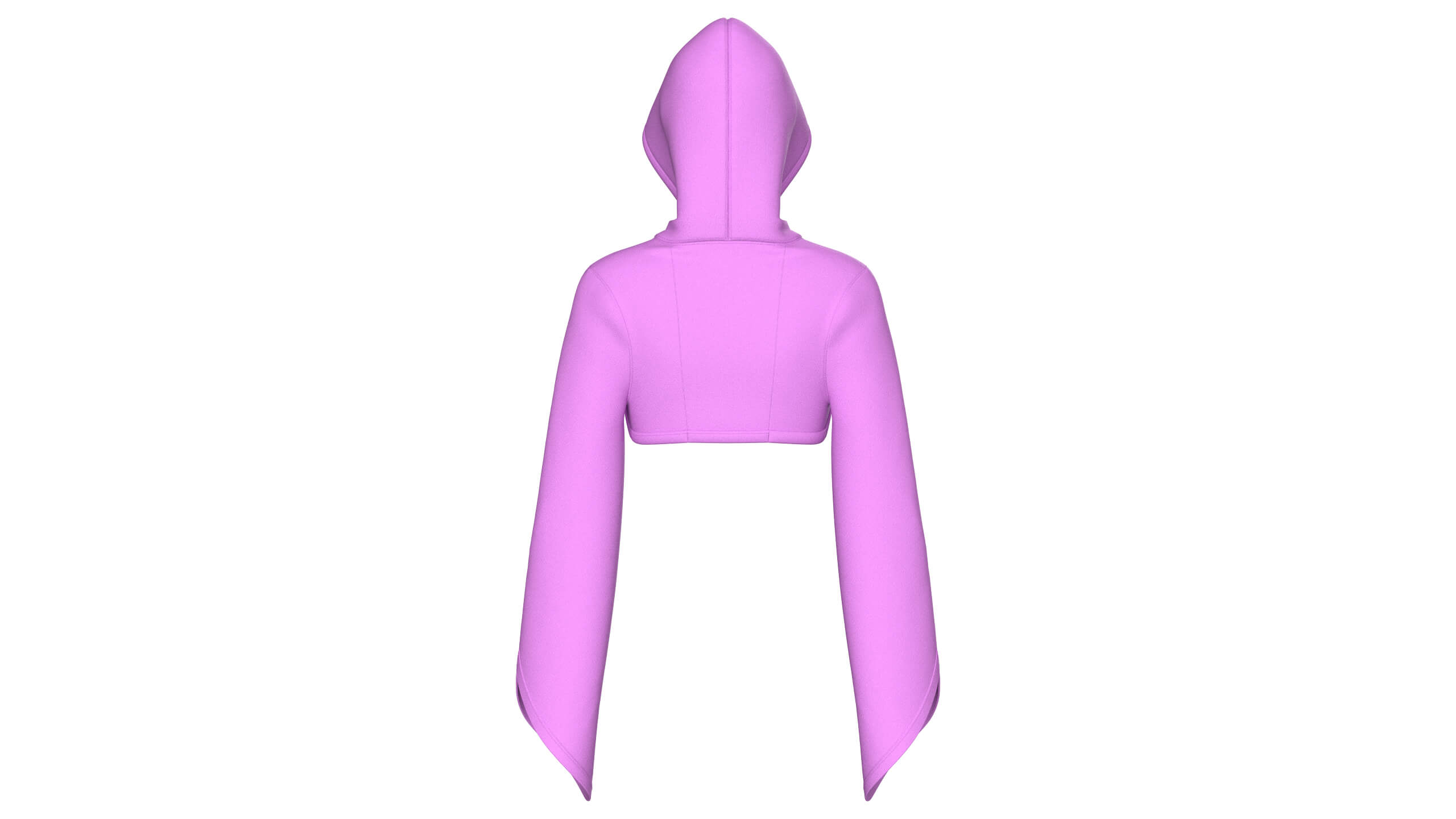 Girls Hooded Shrug Crop Top 3D Model